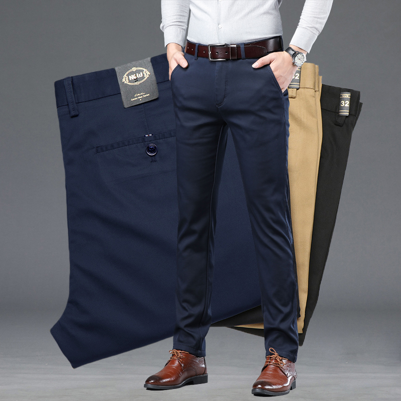 Summer Clothing Brands Men - Letnie cienkie męskie spodnie garniturowe moda