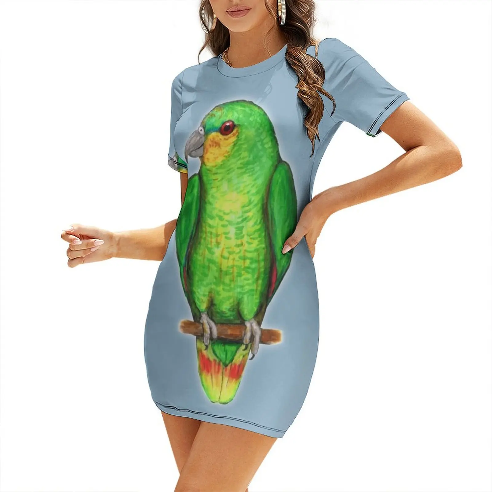 Summer Clothing Amazon - Sukienka z krótkim rękawem z motywem