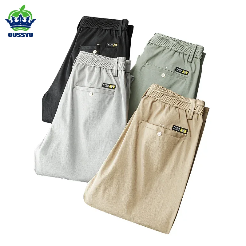 Summer Clothing Brands Men - Męskie spodnie na lato, casualowe, cienkie,