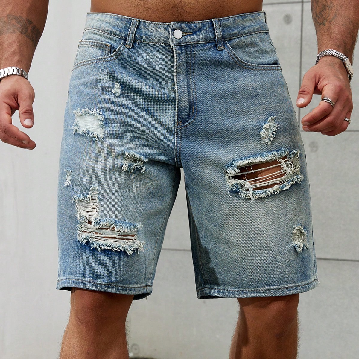 Summer Clothing Brands Men - Nowa moda męska podarta krótka odzież