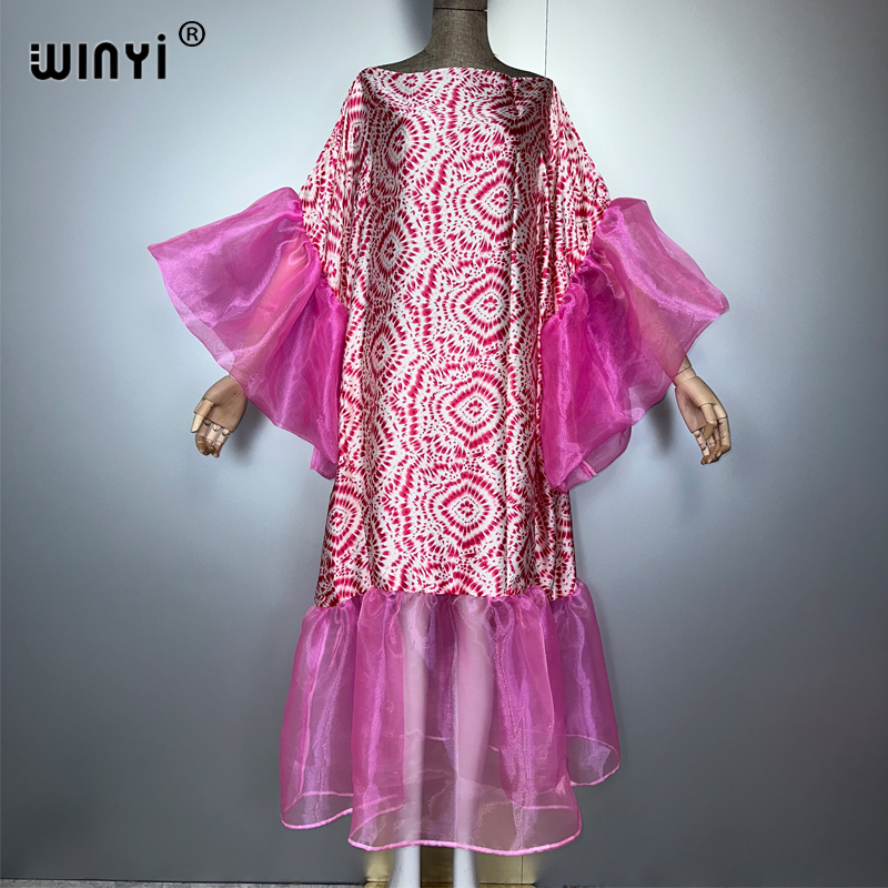 Summer Clothing Holiday - Sukienka wieczorowa WINYI z letnim nadrukiem,