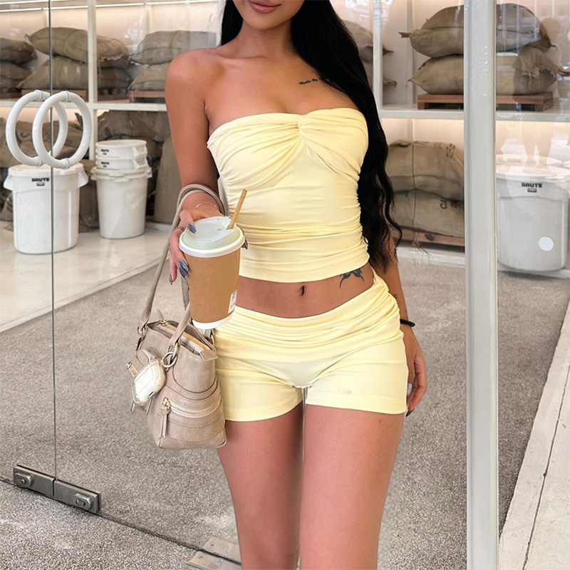 Summer Clothing Tops - Letni zestaw damski Y2K 2026: codzienny,