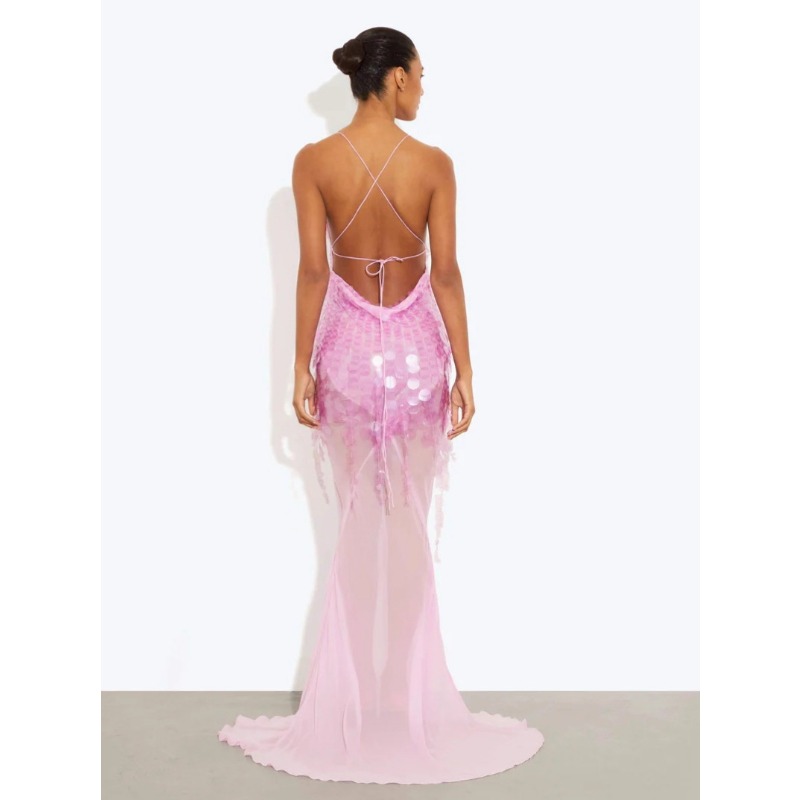 Summer Clothing Amazon - Sukienka syrenka z odkrytymi plecami, seksowna,