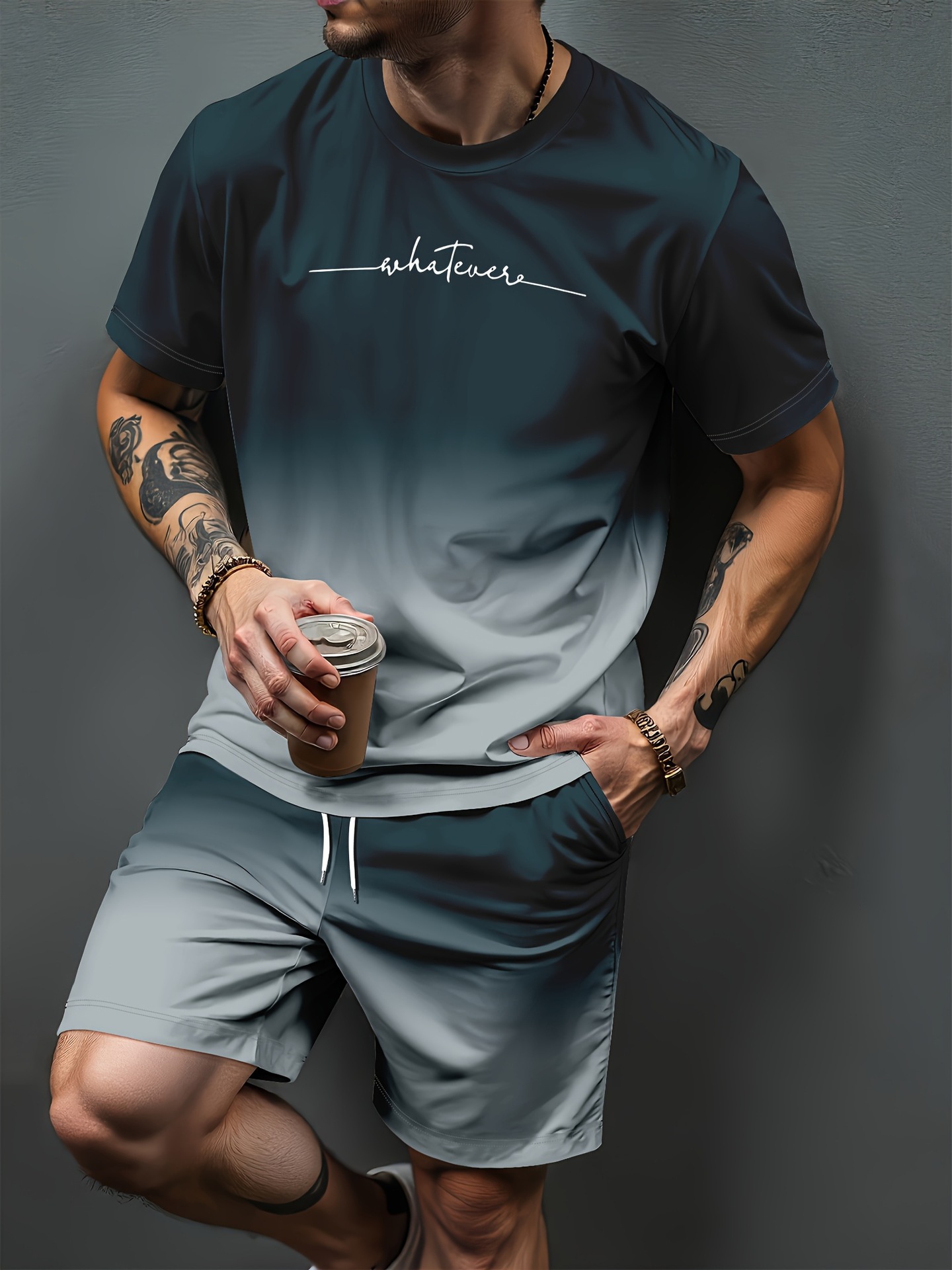 Gradientowy wzór liter, druk 3 – Summer Clothing Clearance recenzja i cena