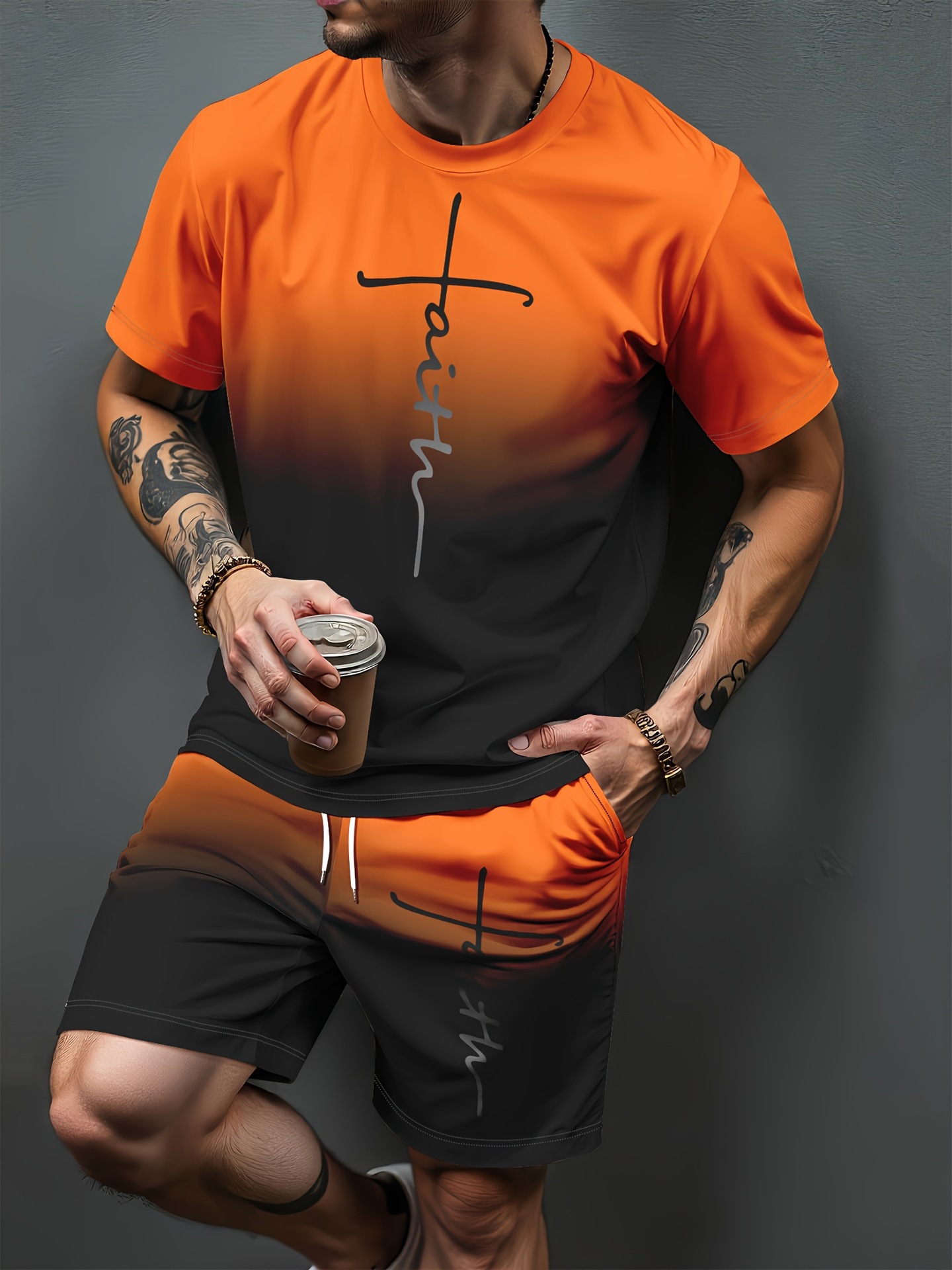 Gradientowy wzór liter, druk 3 – Summer Clothing Clearance recenzja i cena