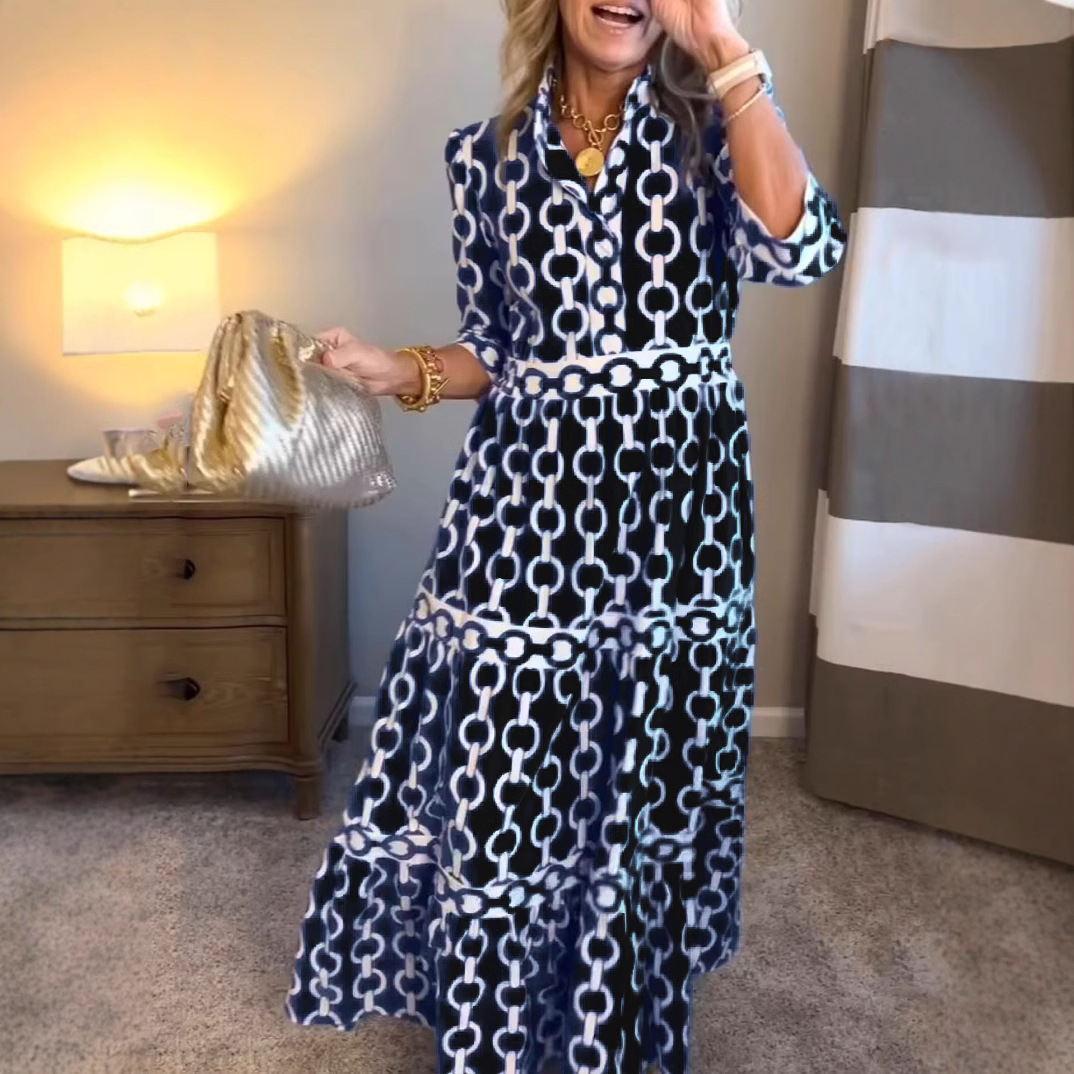 Sukienka maxi z geometrycznym  – Summer Clothing Amazon recenzja i cena