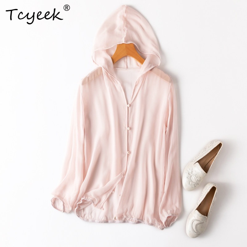 Tcyeek 100% Jedwab Morwowy Dam – Summer Clothing Tops recenzja i cena