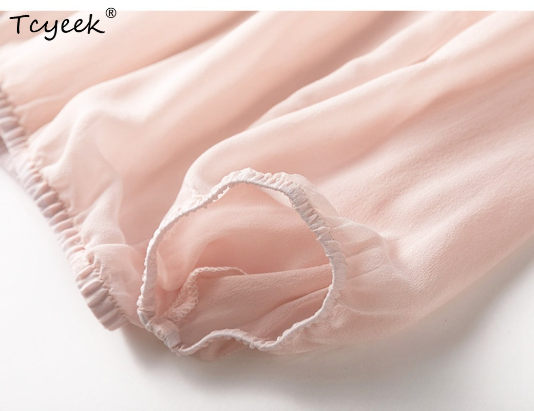 Tcyeek 100% Jedwab Morwowy Dam – Summer Clothing Tops recenzja i cena