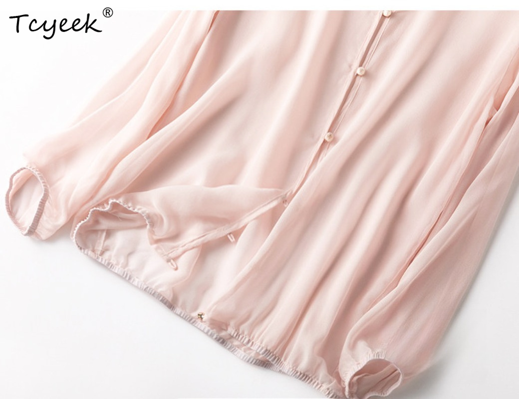 Tcyeek 100% Jedwab Morwowy Dam – Summer Clothing Tops recenzja i cena