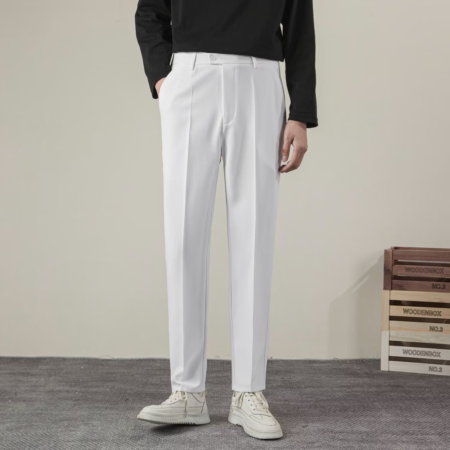 Letnie męskie spodnie w jednol – Summer Clothing Brands Men recenzja i cena