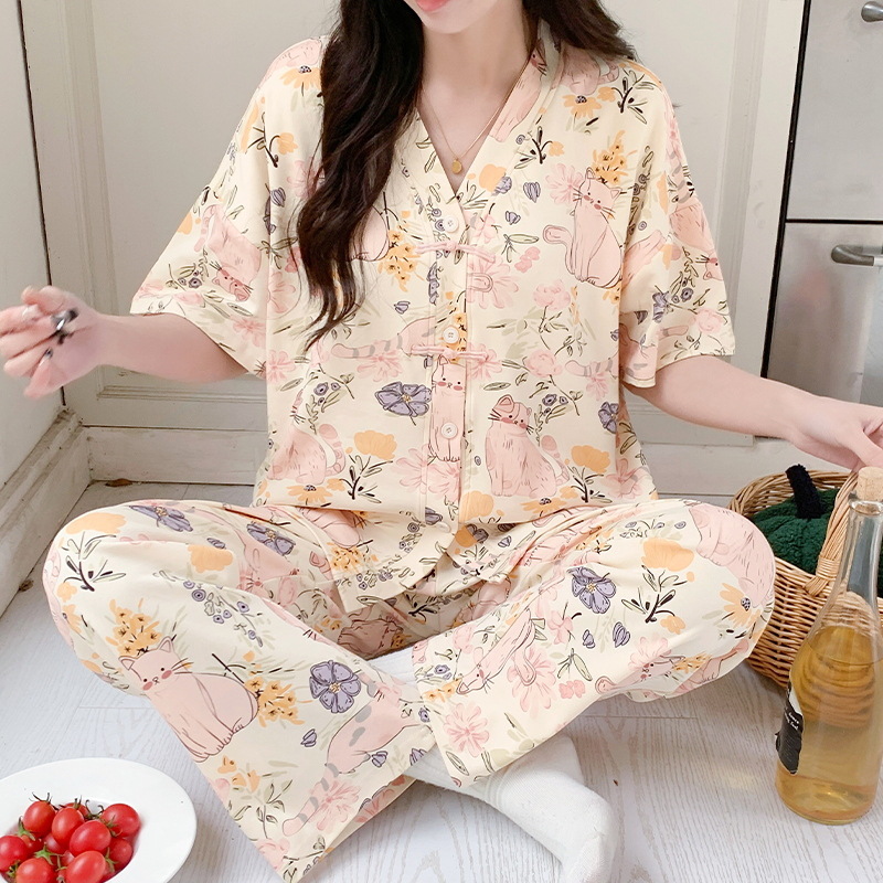 Damskie piżamy ustawiane na wi – Summer Clothing Young Women recenzja i cena